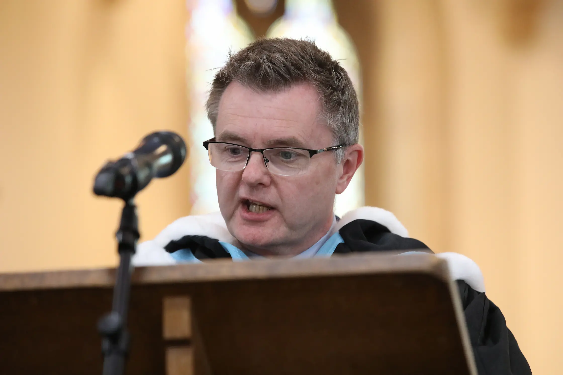 Mr Montgomery delivering the Speech Day 2025 report at Royal School